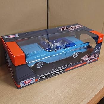Amazon | 1/18 シボレーベルエアコンバーチブル ブルー 1957